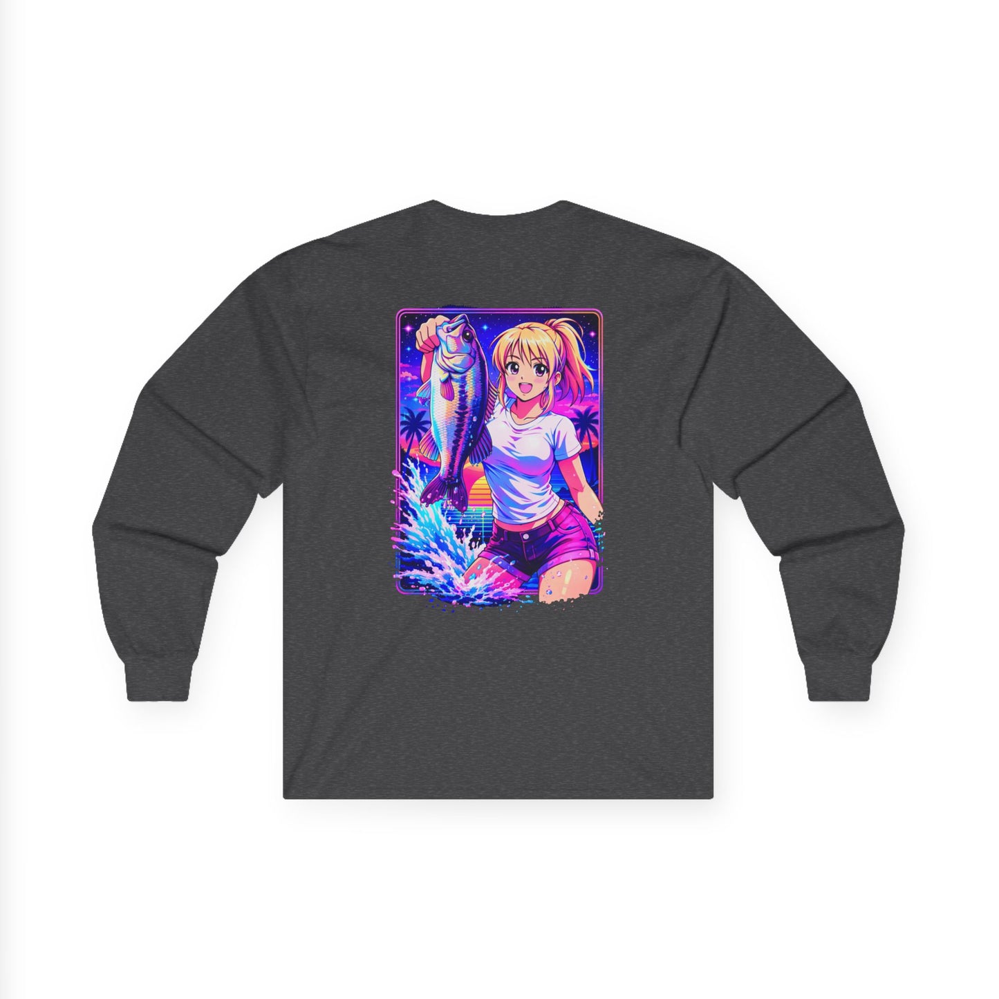 Aoi - Long Sleeve Retro Vaporwave Neon Surf Graphic