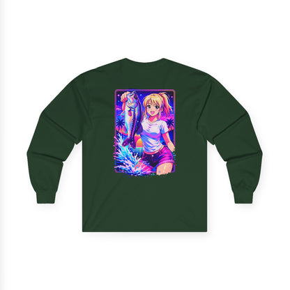 Aoi - Long Sleeve Retro Vaporwave Neon Surf Graphic