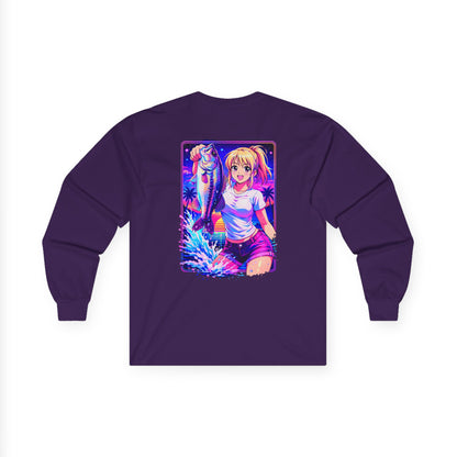 Aoi - Long Sleeve Retro Vaporwave Neon Surf Graphic