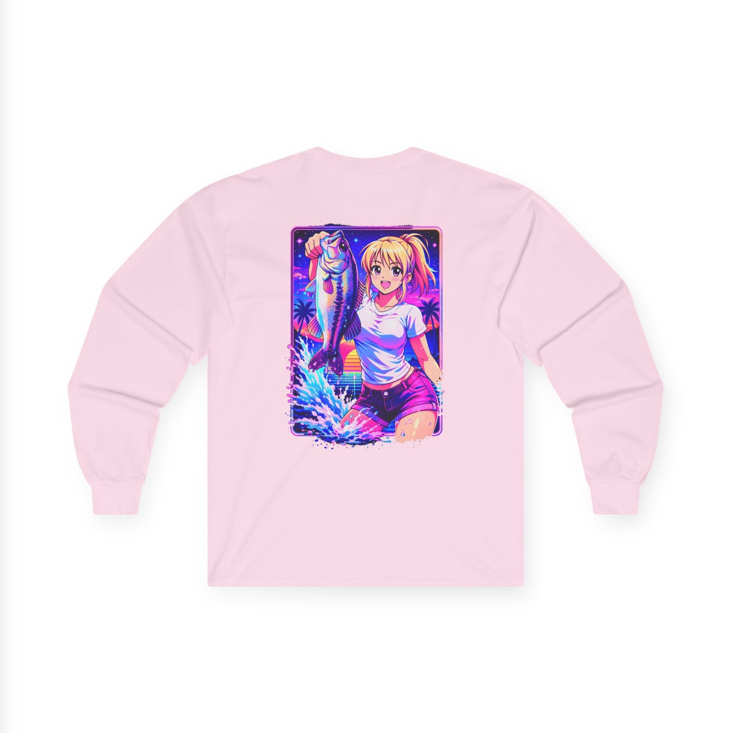 Aoi - Long Sleeve Retro Vaporwave Neon Surf Graphic