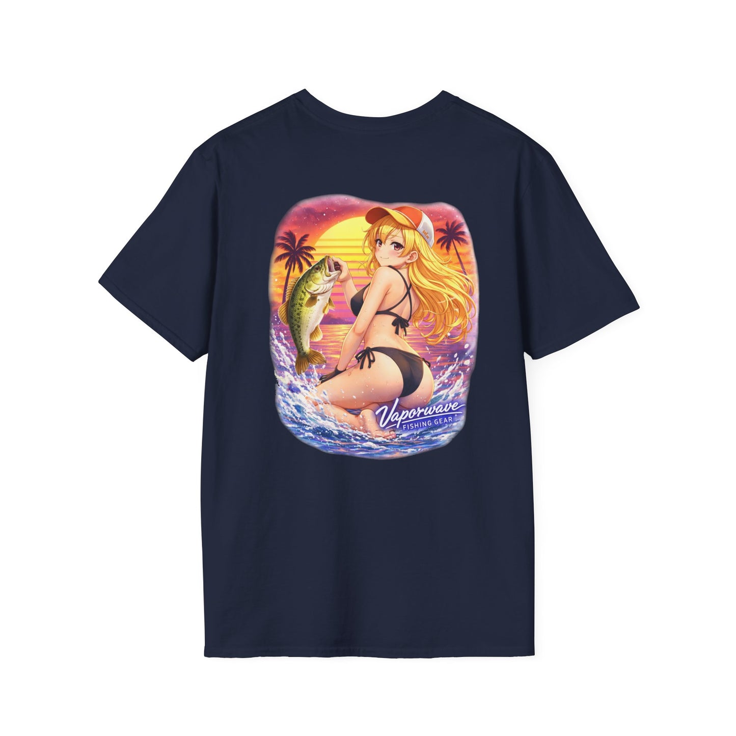 Rin - Vaporwave Fishing Gear Unisex Softstyle Tee