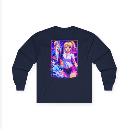 Aoi - Long Sleeve Retro Vaporwave Neon Surf Graphic