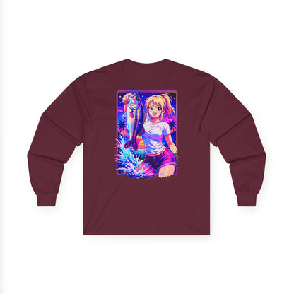 Aoi - Long Sleeve Retro Vaporwave Neon Surf Graphic