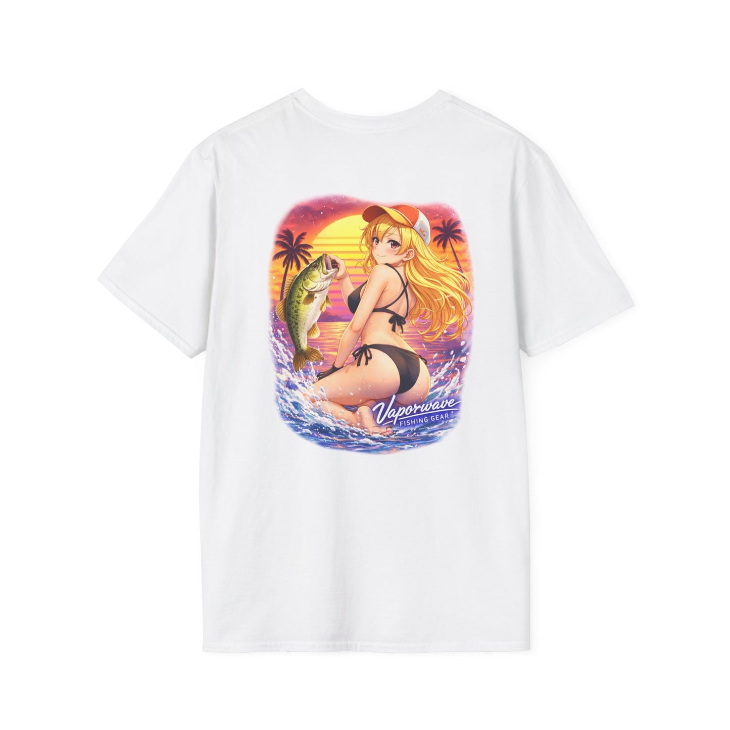 Rin - Vaporwave Fishing Gear Unisex Softstyle Tee