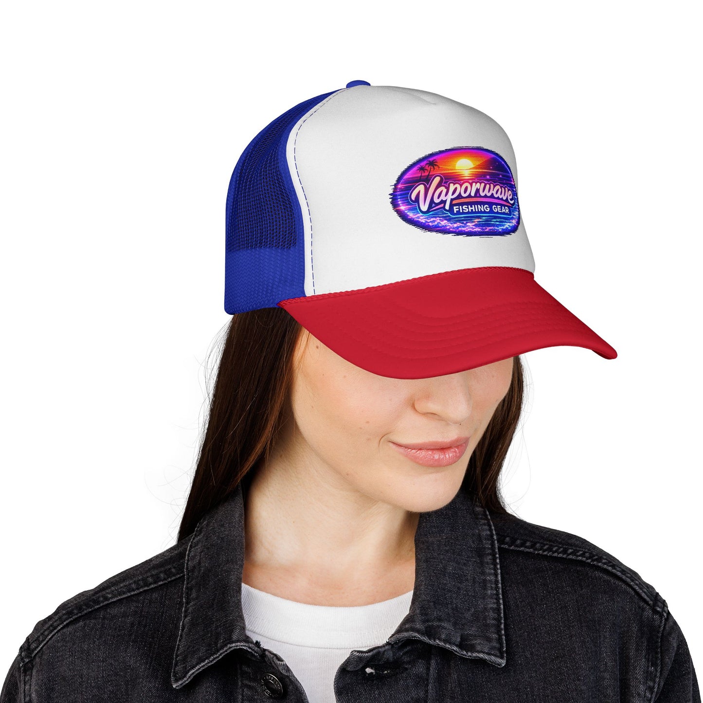 Vaporwave Fishing Gear Trucker Hat