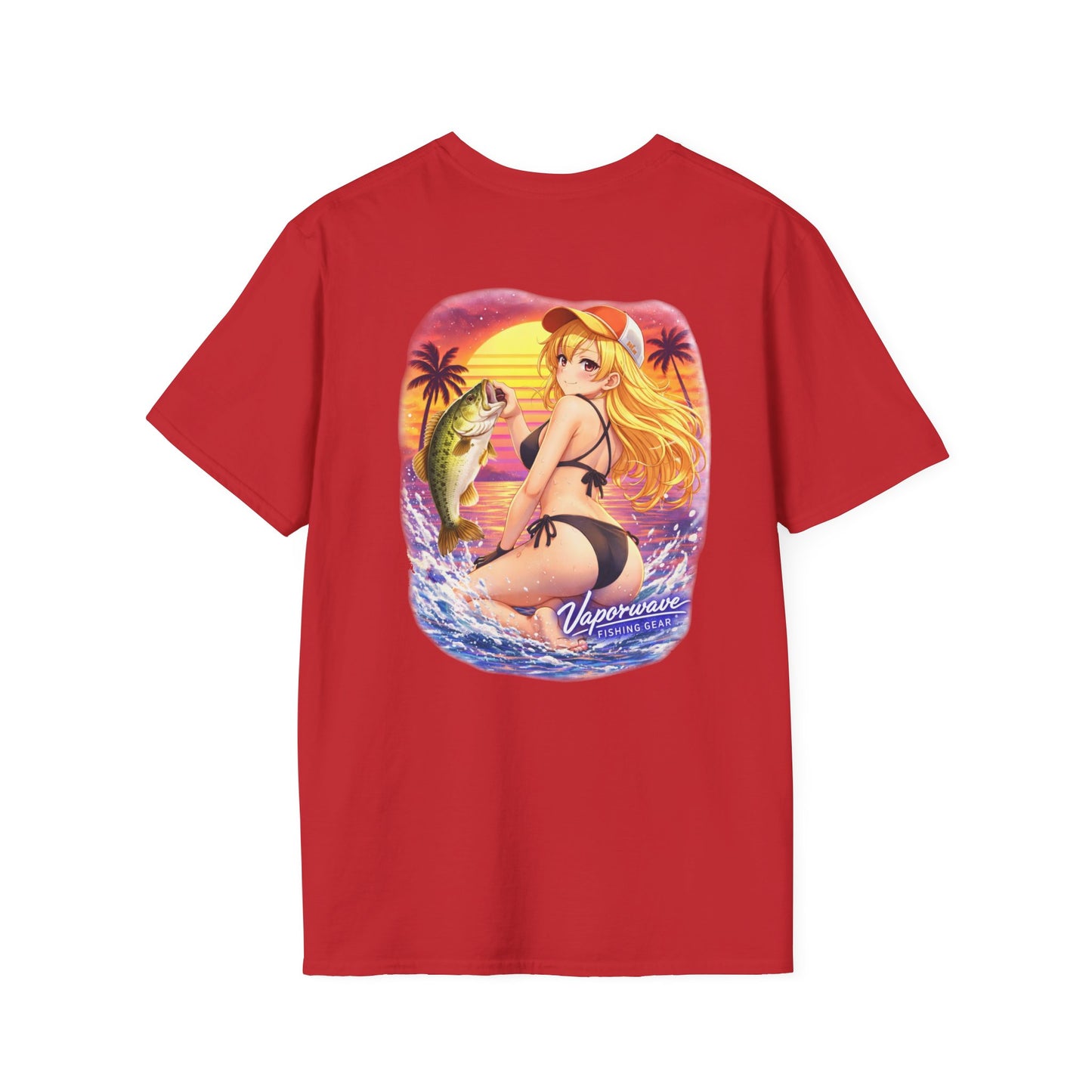 Rin - Vaporwave Fishing Gear Unisex Softstyle Tee